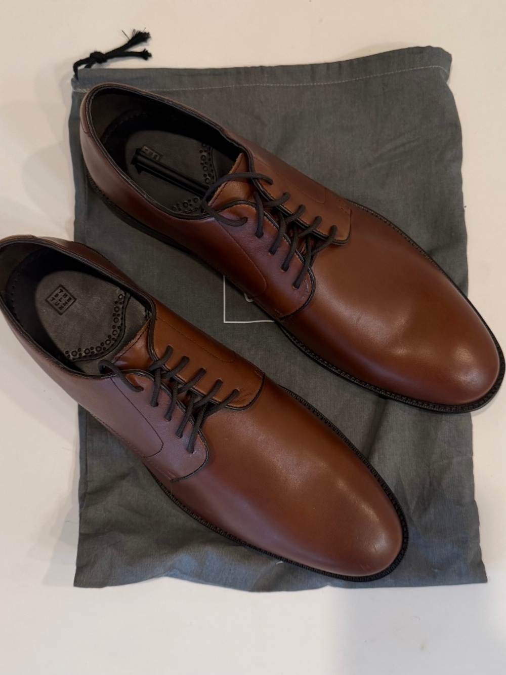 The Black Tux Brown Leather Shoes